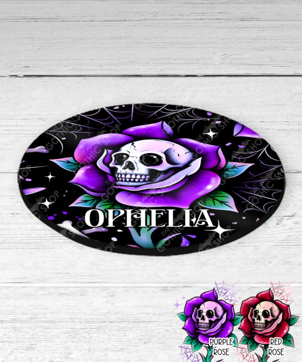 15669 personalised dead rosey purple coaster 3