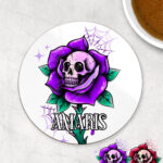 15670 personalised dead rosey purple coaster 1