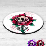 15670 personalised dead rosey purple coaster 3