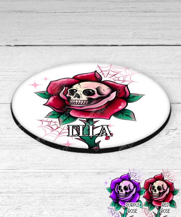 15670 personalised dead rosey purple coaster 3
