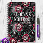 15671 personalised dead rosey purple notebook 2