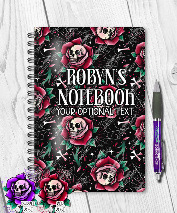 15671 personalised dead rosey purple notebook 2