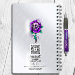 15672 personalised dead rosey purple notebook 3
