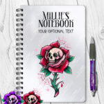15672 personalised dead rosey red notebook 2