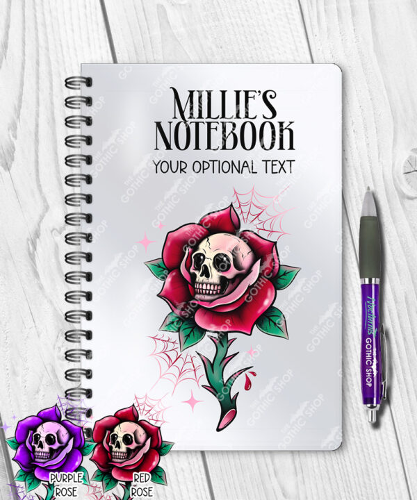 15672 personalised dead rosey red notebook 2