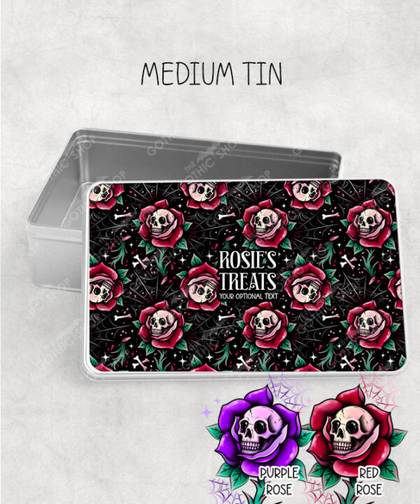 15674 personalised dead rosey red storage tin 1