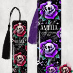 15676 personalised dead rosey purple bookmark 1