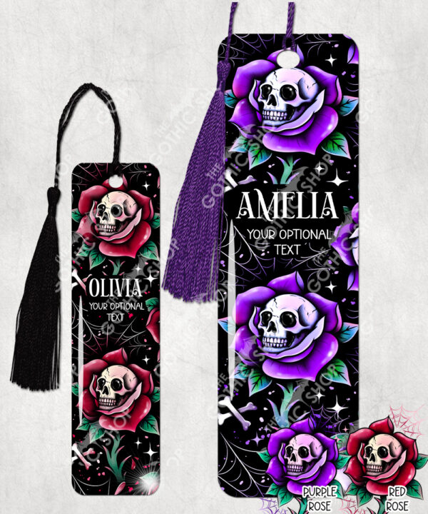 15676 personalised dead rosey purple bookmark 1