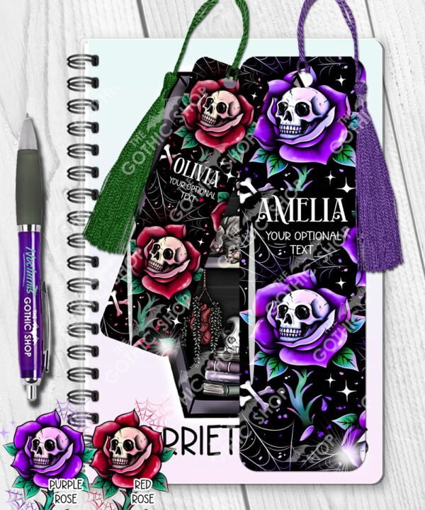 15676 personalised dead rosey purple bookmark 2