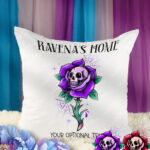 15681 personalised dead rosey purple cushion 1