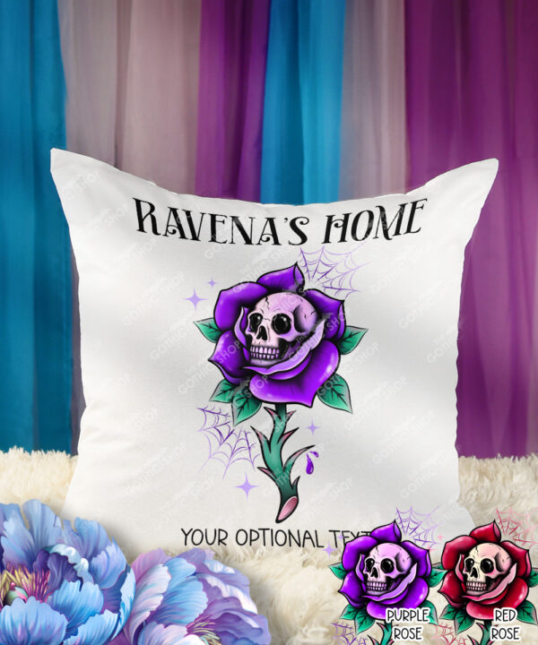 15681 personalised dead rosey purple cushion 1