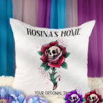 15681 personalised dead rosey red cushion 1
