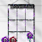 15683 personalised dead rosey purple metal planner sign 1