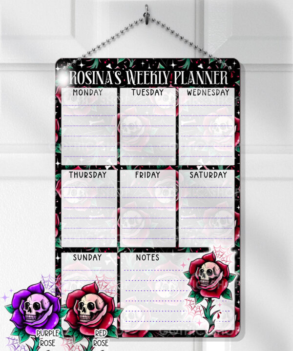 15683 personalised dead rosey red metal planner sign 2