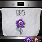 15684 personalised dead rosey purple kitchen towel 1
