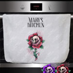 15684 personalised dead rosey purple kitchen towel 2