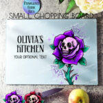 15685 personalised dead rosey purple chopping board 2