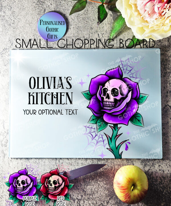 15685 personalised dead rosey purple chopping board 2