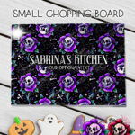 15686 personalised dead rosey purple chopping board 1