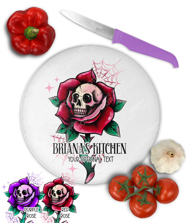 15687 personalised dead rosey red chopping board 2
