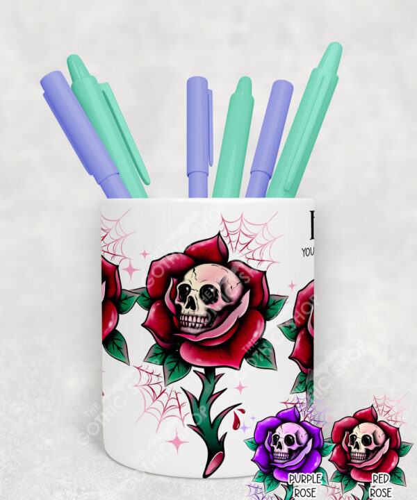 15689 personalised dead rosey pen pot 2