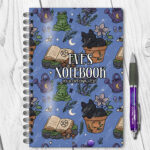 15695 mystical black cat notebook 1