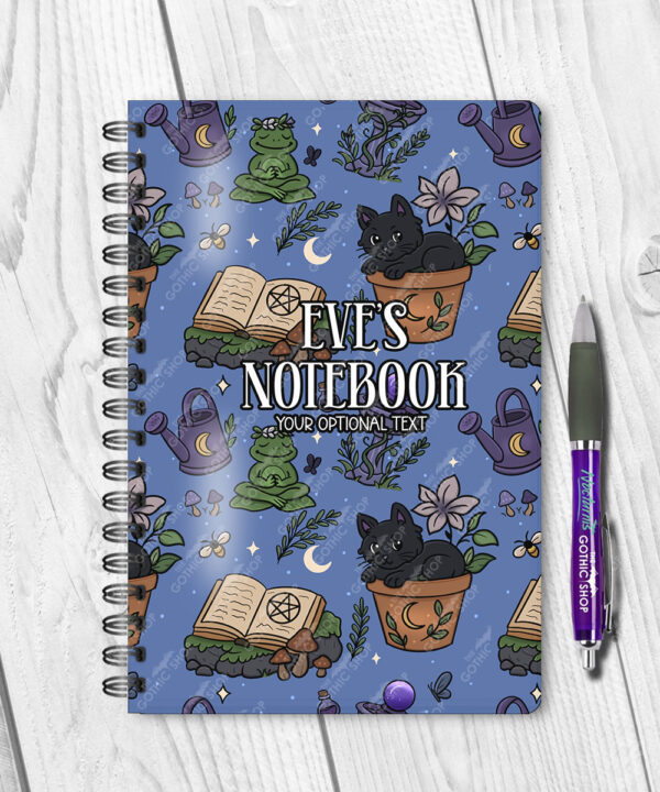 15695 mystical black cat notebook 1