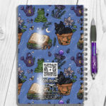 15695 mystical black cat notebook 2