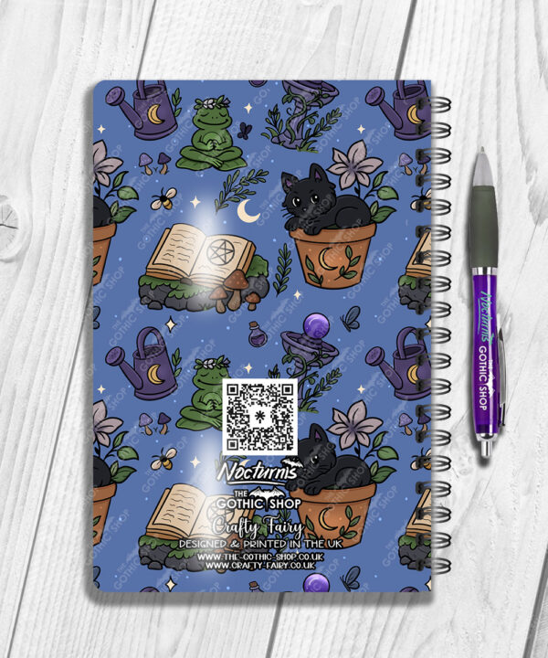 15695 mystical black cat notebook 2