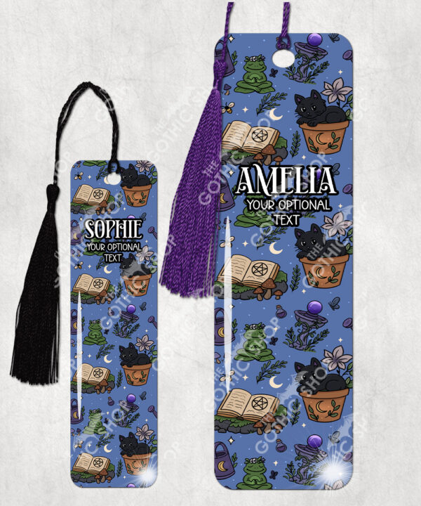 15697 mystical black cat bookmark 1