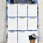 personalised bellatrix mystical black cat garden witchy weekly planner whiteboard metal sign
