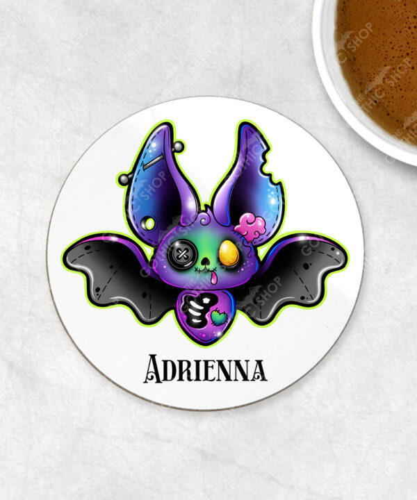 15706 personalised zombie bat gothic coaster 1