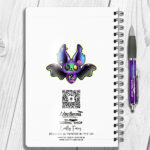 15707 personalised zombie bat gothic notebook 2