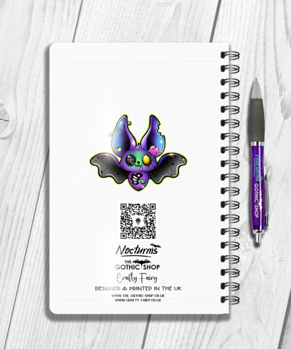15707 personalised zombie bat gothic notebook 2