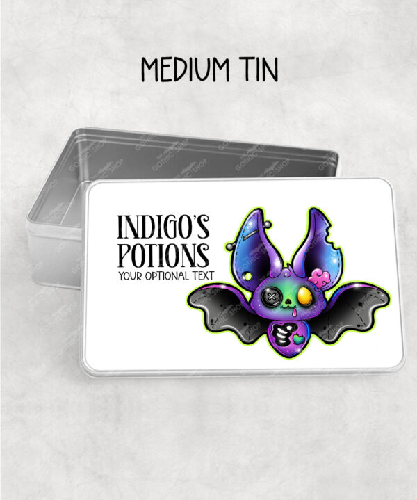 15709 personalised zombie bat gothic tin 1