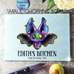 15717 personalised zombie bat gothic chopping board 1