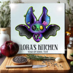 15717 personalised zombie bat gothic chopping board 3