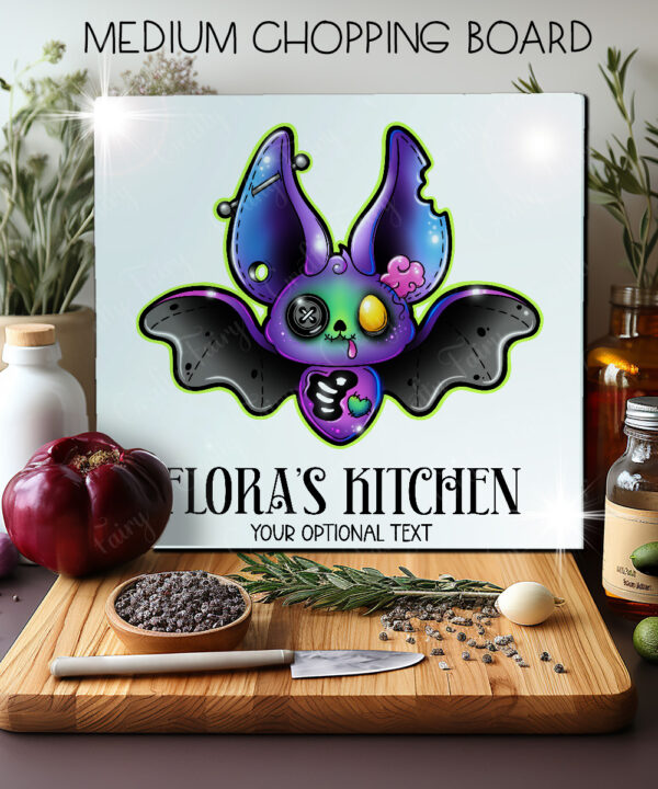 15717 personalised zombie bat gothic chopping board 3