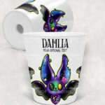 15719 personalised zombie bat gothic plant pot 1