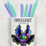 15720 personalised zombie bat gothic pen pot 2
