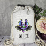 15722 personalised zombie bat gothic drawstring bag 1