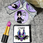 personalised zelda zombie bat slim silver square compact mirror