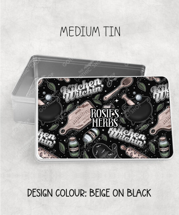 15731 personalised kitchen witch storage tin 1