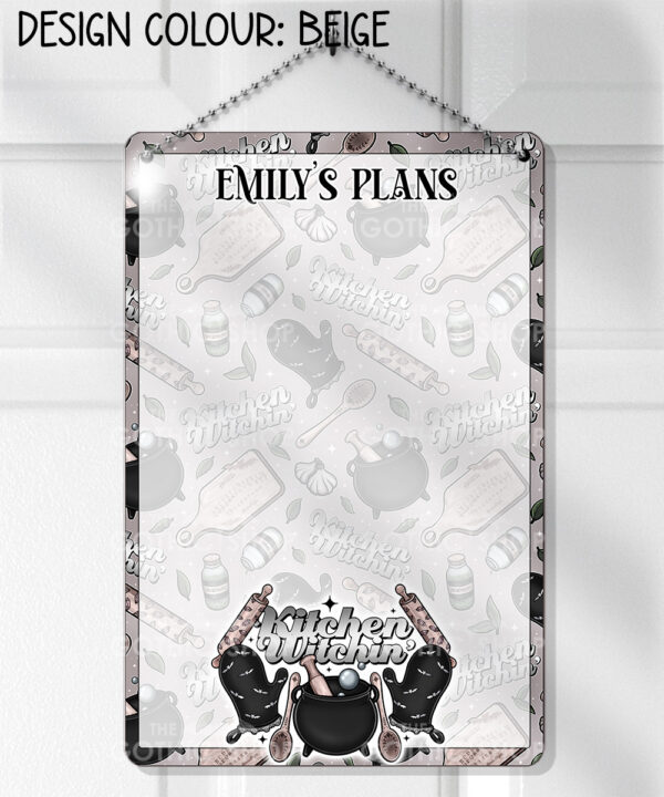 15737 personalised kitchen witch planner sign 1