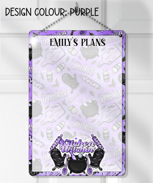 15737 personalised kitchen witch planner sign 2