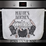 15738 personalised kitchen witch tea towel 2