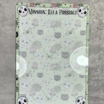 personalised luna cats skulls & cobweb roses planner whiteboard metal sign