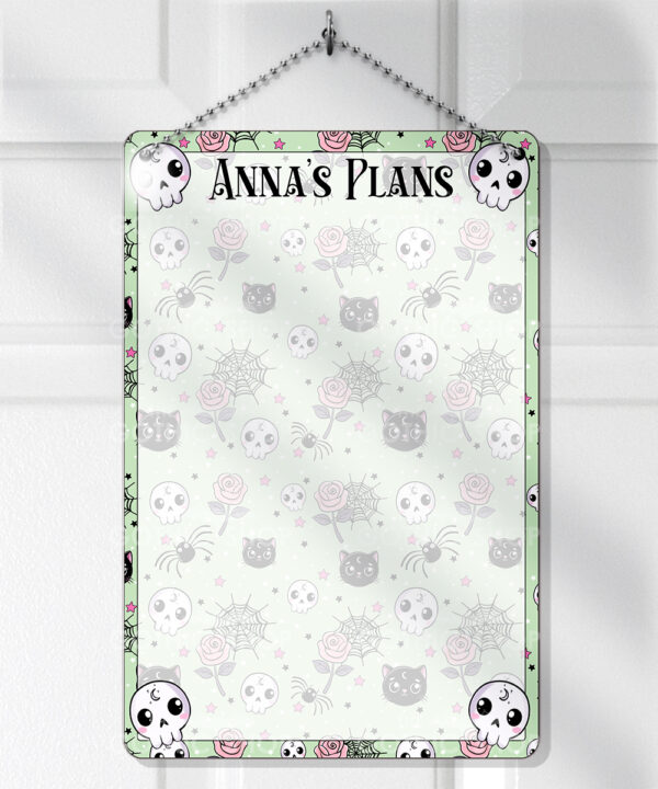 15751 personalised kawaii gothic cats skulls roses planner 1