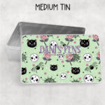 15752 personalised kawaii gothic cats skulls roses storage tin 1