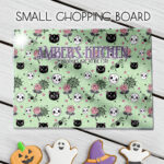 15753 personalised kawaii gothic cats skulls roses chopping board 1
